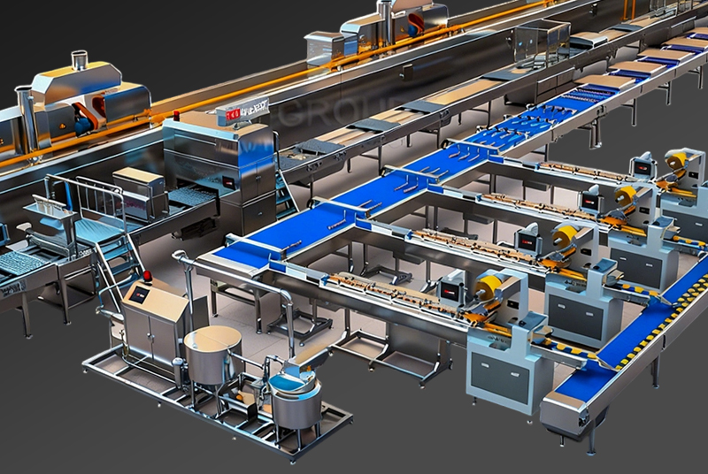 خط إنتاج الكعك المحشو/كعك الكاسات